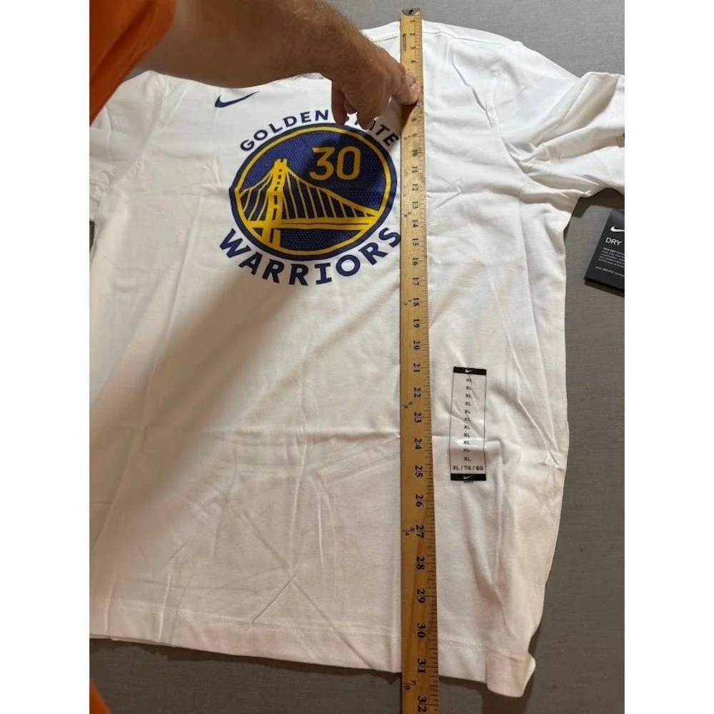 Nike NBA Golden State Warriors Stephen Curry‎ #30 Dri-FIT T-Shirt XL White NEW.